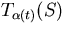 $T_{\alpha(t)}(S)$