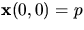 $\mathbf
 x(0,0)=p$