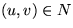 $(u,v)\in
N$