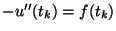$-u''(t_k)=f(t_k)$