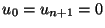 $u_0=u_{n+1}=0$