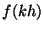 $f(kh)$