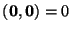 $({\bf0},{\bf0})=0$