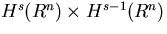 $H^{s}(R^{n})\times H^{s-1}(R^{n})$