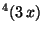 $ ^4(3 x)$