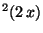$ ^2(2 x)$