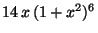 $ 14 x (1+x^2)^6$