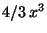 $ 4/3 x^3$