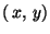 $ ( x, y)$
