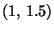 $ ( 1, 1.5)$