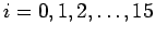 $ i=0,1,2,\ldots, 15$