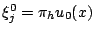 $ \xi_j^0 = \pi_h u_0(x)$